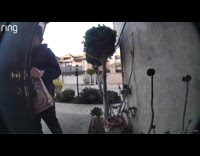 Guy opens door food bag got ripped