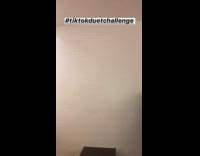 Girl sings both parts duet mascara mustache