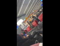 Woman talks for tiktok live inside airport