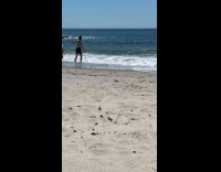 Women dance and twerk at beach part 2