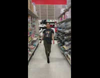 Girl in angel wings guy singing song poorly over video