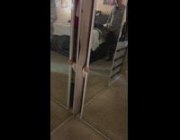 Little girl hiding inside of closet doesnt want to come out 