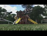 Guy gets thrown off seesaw fail backyard 