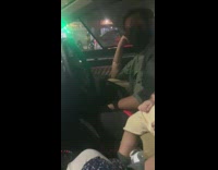 Toddler boy watches kid show in car 