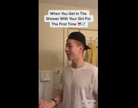 Guy showers with girl first time soap 