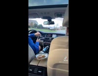Guy speeds up cheese plate falls car