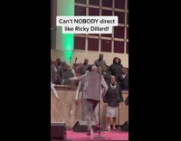 Ricky Dillard passionately directs a church choir 