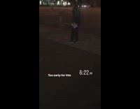 too early for this man on street