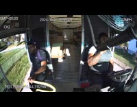 Delivery man fell from the delivery van