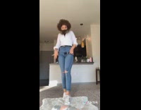 Collab WeirdM - Bob ross costume girl dances does splits