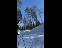 Guy dives headfirst into pile of snow 