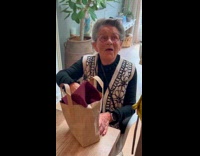 Two ladies gifts grandma their matching outfits 