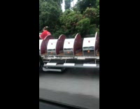 Collab Clips mpugc - Woman red shirt drives rocket down highway