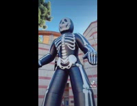 Giant blow up skeleton halloween decoration 
