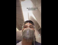 Flight attendant announces okay lets go airplane 