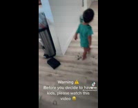 Baby leaves dirt mess through entire house 