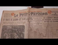 Woman found old 1925 paris newspaper apartment