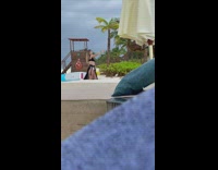 Woman black bikini beach dress pictorial bed Part 2