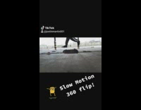 Guy 360 flip skateboard jump trick graffiti