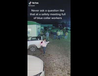 Lady Asks Question then Man Answers Inappropriately