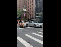 Collab winy - Man drive three wheeled orange delivery car