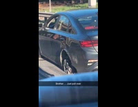 Car keep driving with missing back wheel