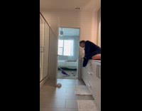 Collab BitchMP - Woman panics when cockroach crawl towards her 