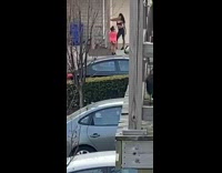 Little girl photo shoot adult workout attire