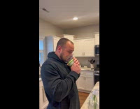 Man testing an anti choking device 