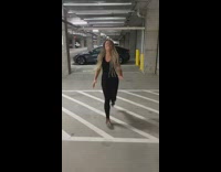 Lady runs to guy he pushes her head 