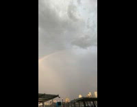 Collab WINY - Submitter shows double rainbow over the pier 