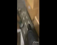 Guy slips on ice walk in refrigerator 