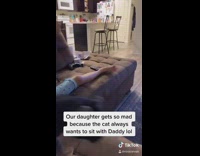 Collab BitchMP - Cat wants to sit with dad on couch