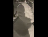 Man statue snowman sculpture at park 