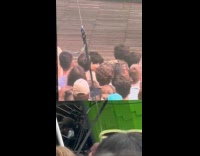 Collab Clips MPUGC - Woman seen jumping at LED screen at concert 