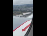 Submitter films  steam visible on plane ride