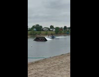 An eighty five year old does water ski 