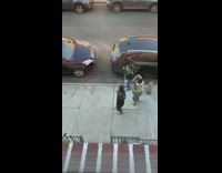 Three woman face mask dance tiktok video sidewalk