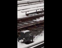 Collab Subway Creatures - Flames on the railway train tracks winter