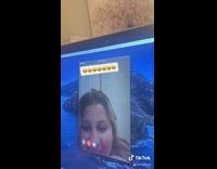 Girl facetimes number neighbor macbook laptop 