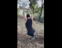 Collab BitchIG2 - Guy rope swing spins around scream
