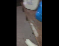 Washing machine filled with dirty brown water