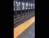 Submitter shows shoes left in subway tracks