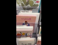 Filmer shops card saw cut yourself card