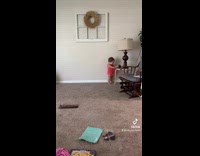Baby dances to music 