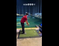 Man playing golf hits himself on head with ball 