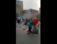 Collab WINY - Weird random clutter performance Washington Square Park
