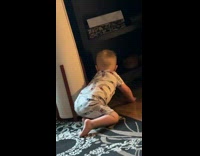 Collab BitchIG2 - Kid crawling pushes lamp 