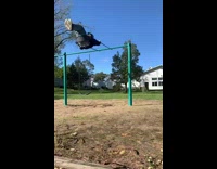Time lapse guy on swing three after images