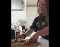 Collab Clips mpugc - Girl prank cut finger lemon hot dog scream